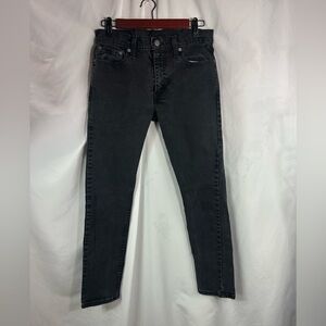 Levi's 512 black straight leg jeans size 30 x 30